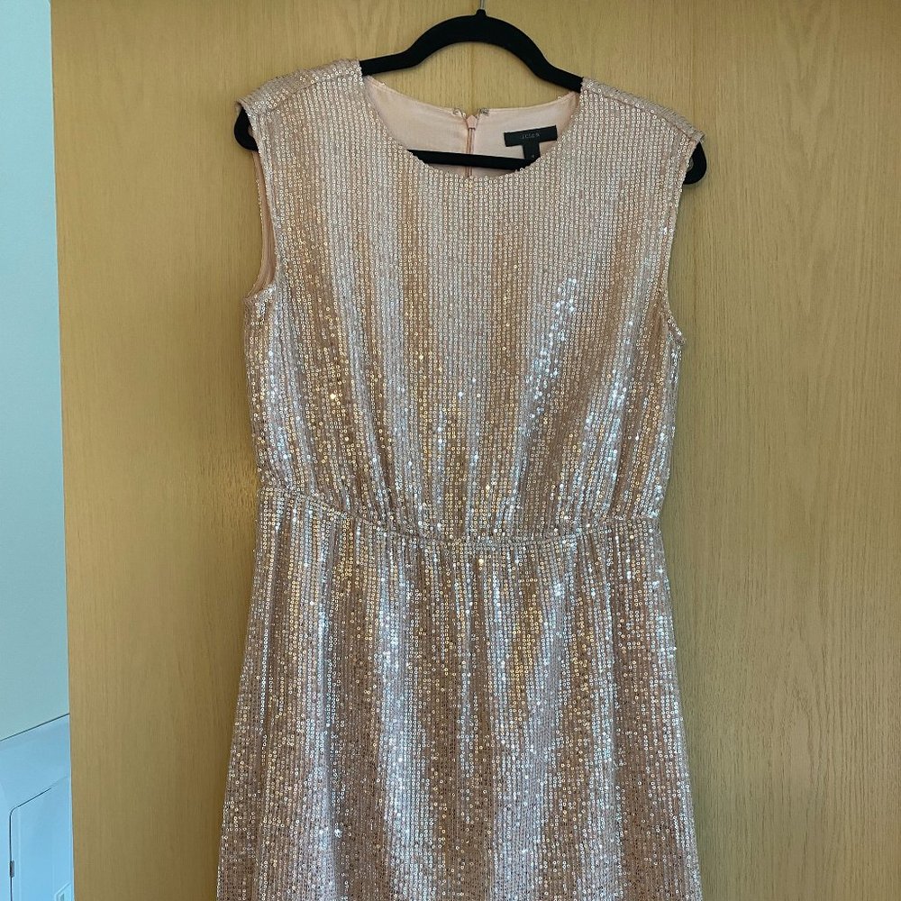 J.Crew Blush Sequin Dress